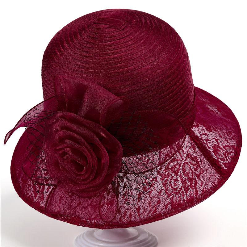 Sunshade Hat for Women In Summer Fashionable New Flower Pot HatOrganza Fisherman Hat