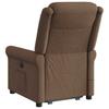 Massage Recliner with Rising Assistance Brown Fabric
