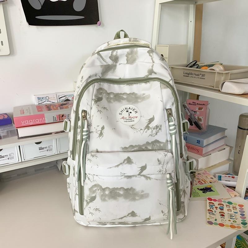 Студенческий школьный рюкзак женский большой вместимости с принтом рюкзак для учеников — фото 7