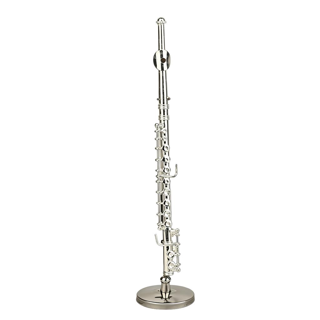 Mini Flute Instrument Model with Stand & Storage Box Home Decoration Display Ornament for Music Festival Lover Home Decoration