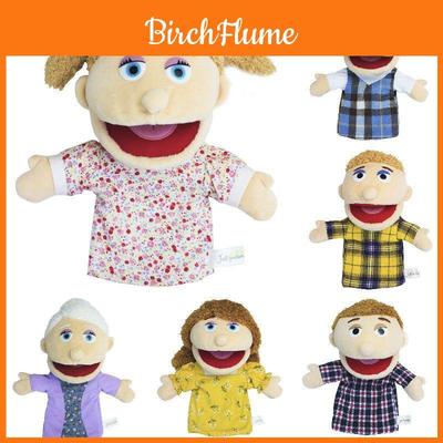 Creative Open Mouth Full Family Hand Puppet Plush Doll Toy For Roleplaying And Storytelling