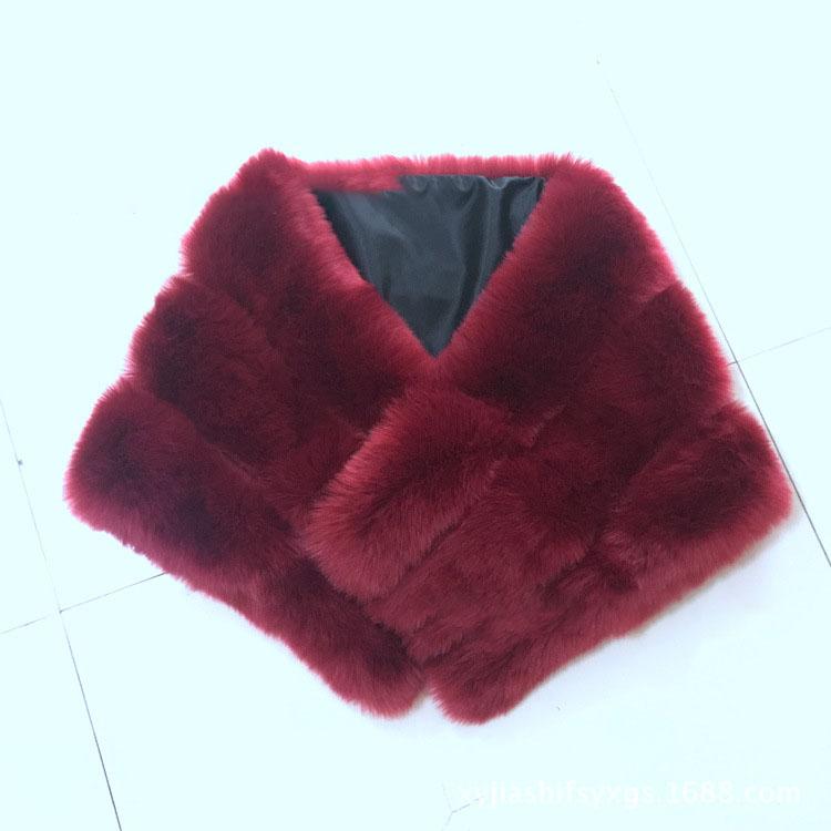 Autumn and Wnter Stylish Imitation Fox Fur Shawl Vest Women Jacket Cape Winter Coat Short Thick Warm Fur Jacket Women Tops
