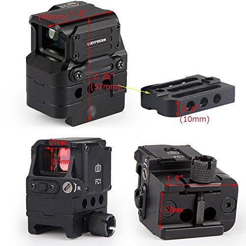 [AERITH BLACK] FC1 Type Replica Compact Red Dot Sight with Battery, Black, Engraved, FC1 (BK B)