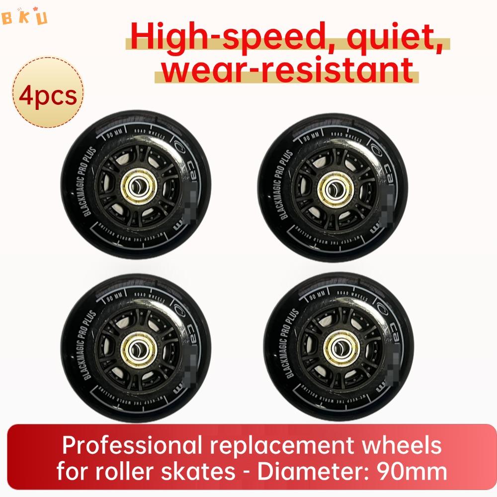 90mm (3.5") Replacement Wheels: High Elastic, Quiet, Wear-Resistant – For Skates, Luggage, Kids' Scooters