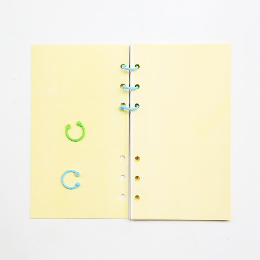 1 Packung mit 30 Ringen für lose Blätter – Multifunktionale, kreative Aufbewahrungslösung mit zufälliger Öffnung der Ringbox, Kartenstanzung und Schnallendesign.