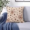 Blush Bow square Jacquard Pillow Cover for Sofa Office Waist Cushion Cover Home Decorative Pillowcase
