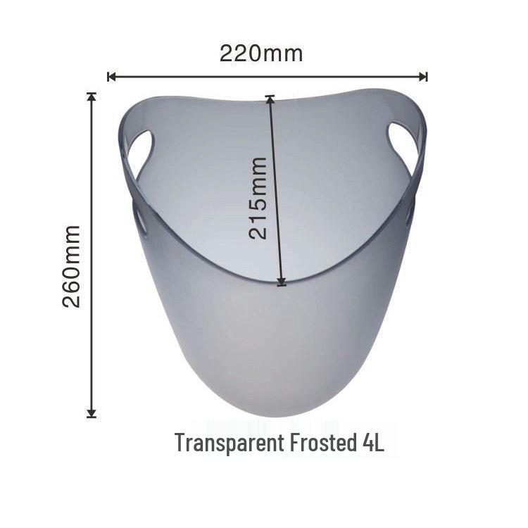 Yuanbao Transparent Plastic Ice Bucket for Wine, Beer, and Champagne - Handheld with Ears