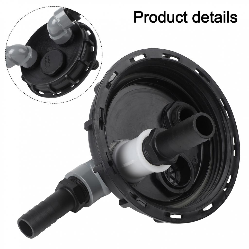 163mm IBC Cap Water Tank Accessories Adapter Cap 2x 25mm Pipe Quick Connector