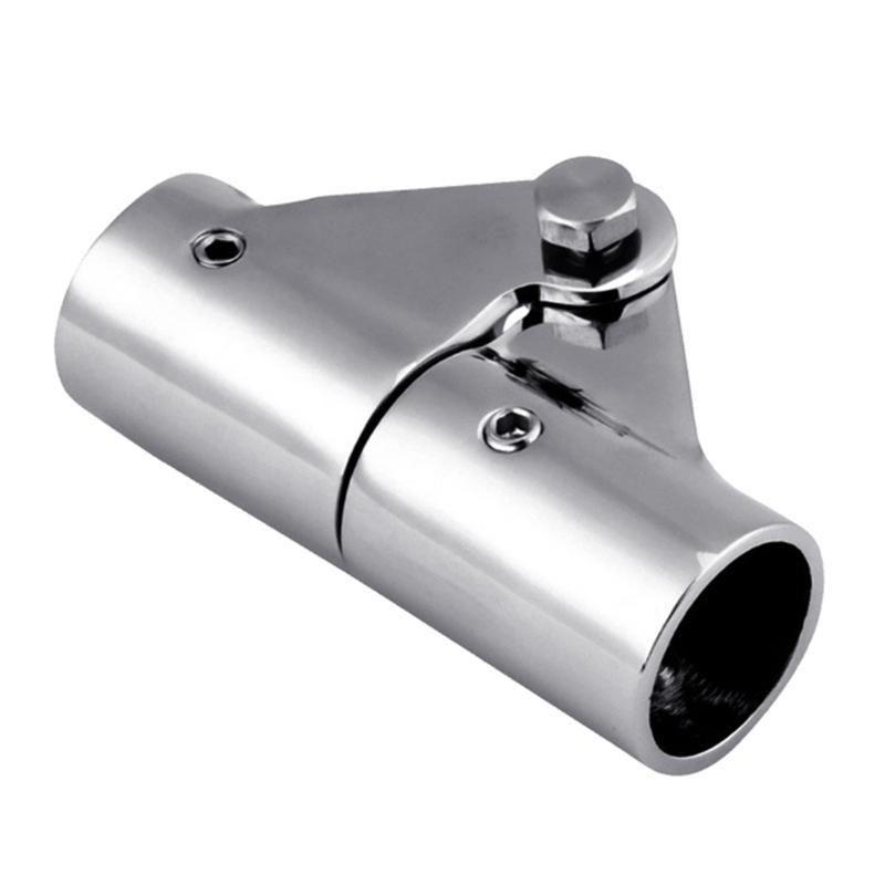Boat Hardware Accessories Pole Railing Mast Canopy Stainless Steel Tube Pipe Folding Swivel Coupling Connector 22mm/25mm
