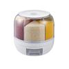 Japanese Rotating Rice Container - 20 Jin Capacity, Six Compartments, Insect-Proof & Moisture-Proof