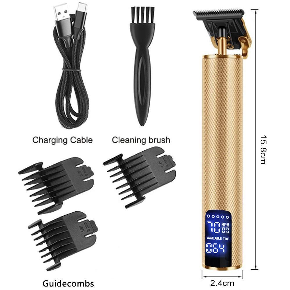 Cheap LCD Carving Electric Hair Clipper USB Rechargeable Cordless Hair