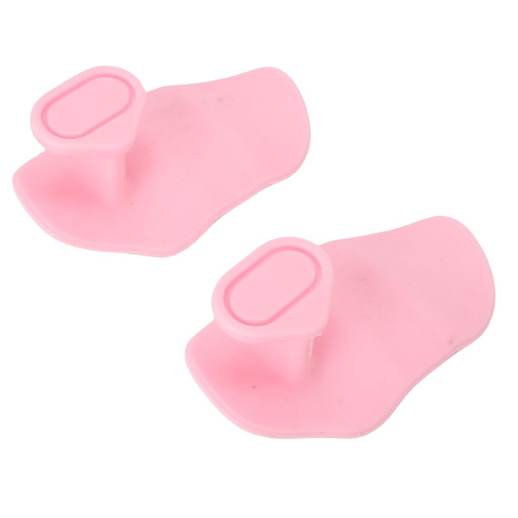 2PCS Silicone Gym Grips Non Slip Ergonomic Workout Grip for Weight Lifting Fitness Training Pinkish