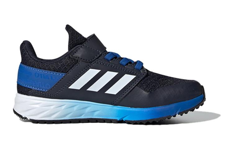 Adidas Fortafaito Slip Resistant Low top Kids' Running Shoes Black Blue White Kids' EE7313