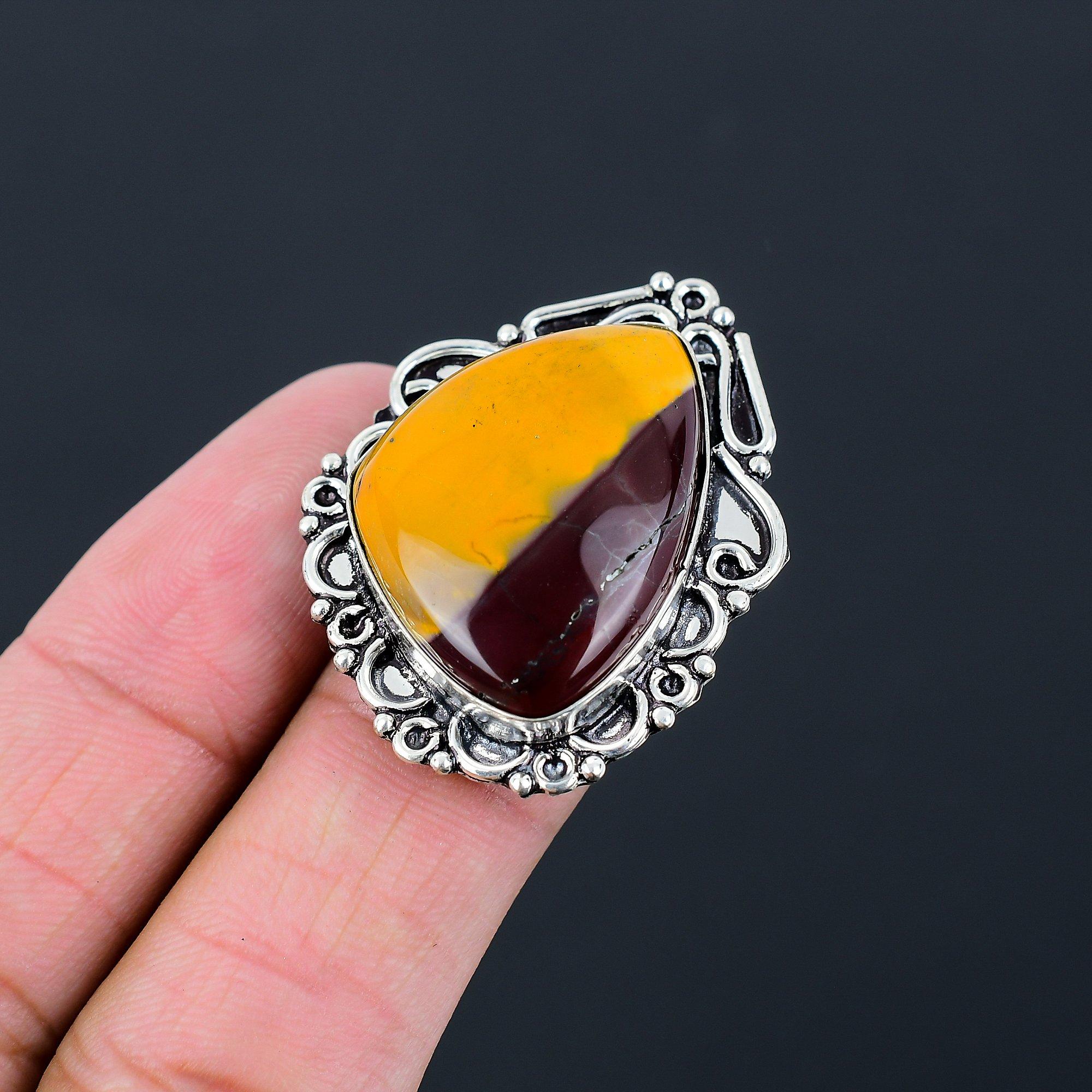 Friendship Day Sale 925 Sterling Silver Mookaite Gemstone Birthday Ring Size 6.5 6.5