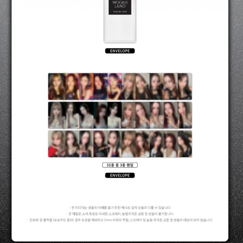 Elegantní   03 Sběratelské karty Wooah Fanouškovský koncert Oficiální Md