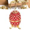 Egg Trinket Box Zinc Alloy Sparkling Rhinestone Exquisite Elegant Metal Jewelry Box for Family   Storage