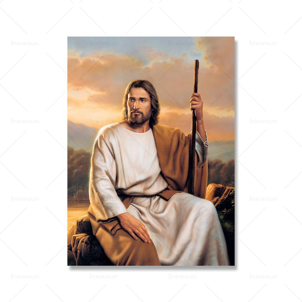 Christ Religious Belief Series Jesus Canvas Painting Poster Print Wall Art Pictures For Room Church Home Decoration Vintage