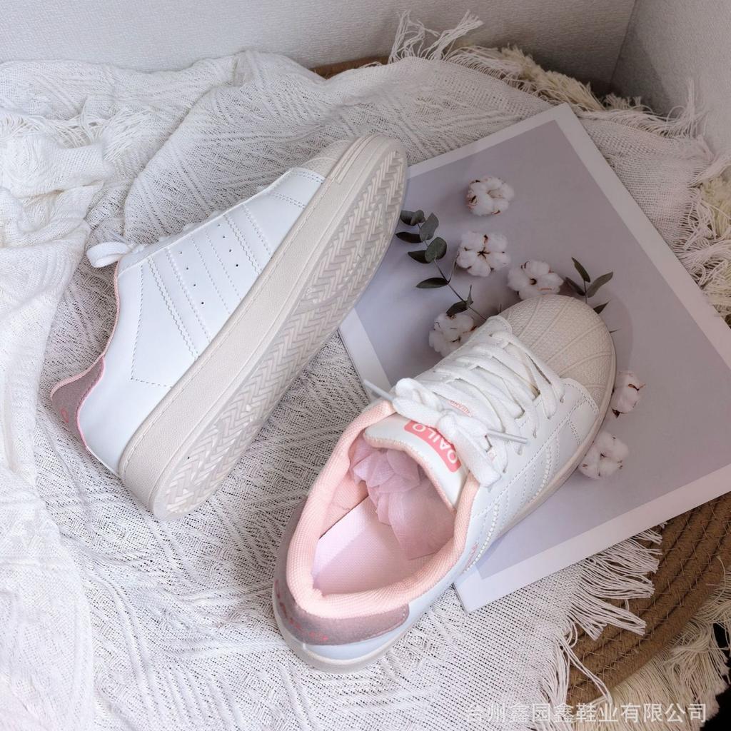 Niche Shell Head Skateboard Shoes Women's 2024 New Cream Student Sports Shoes Ins College Style White Shoes