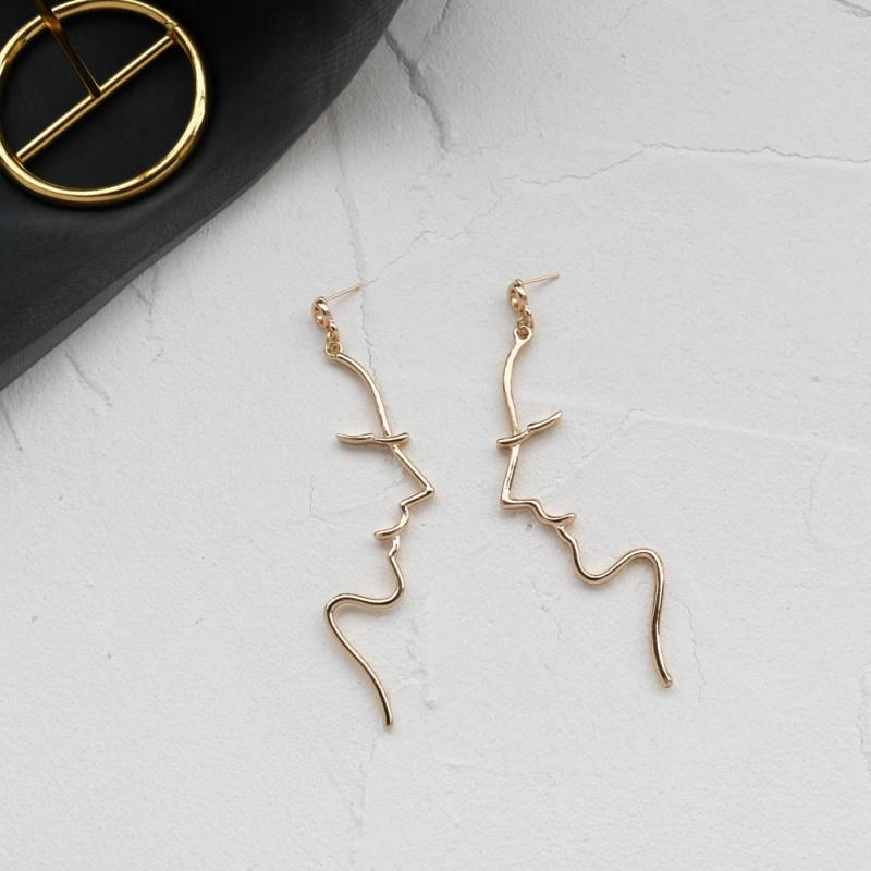 Fashion Geometric Round Drop Earrings Temperament Simple Star Tassel Pendant Earrings Female Gifts Jewelry