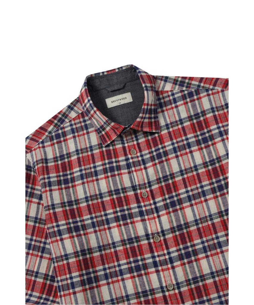 BRENTWOOD Linen Cotton Multi Check Casual Shirt Brsam26452Rex