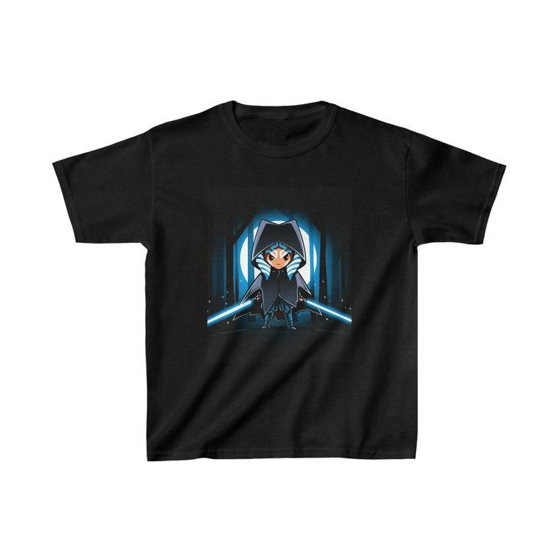 Star Wars Kids Cotton T-Shirts - Ahsoka Tano with Lightsabers 120