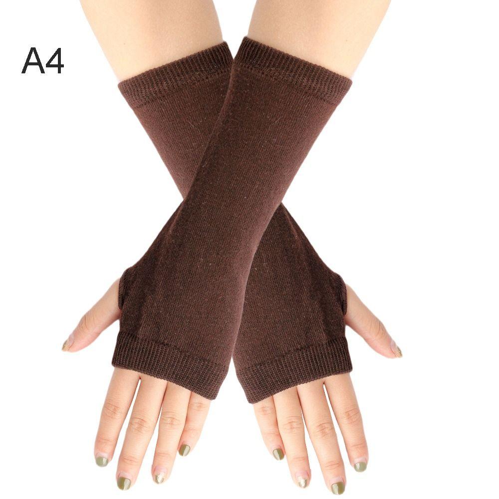 Thin Cartoon Cosplay Party Knitted Fingerless Gloves Stripes Mittens Half Finger Elasticity Gloves