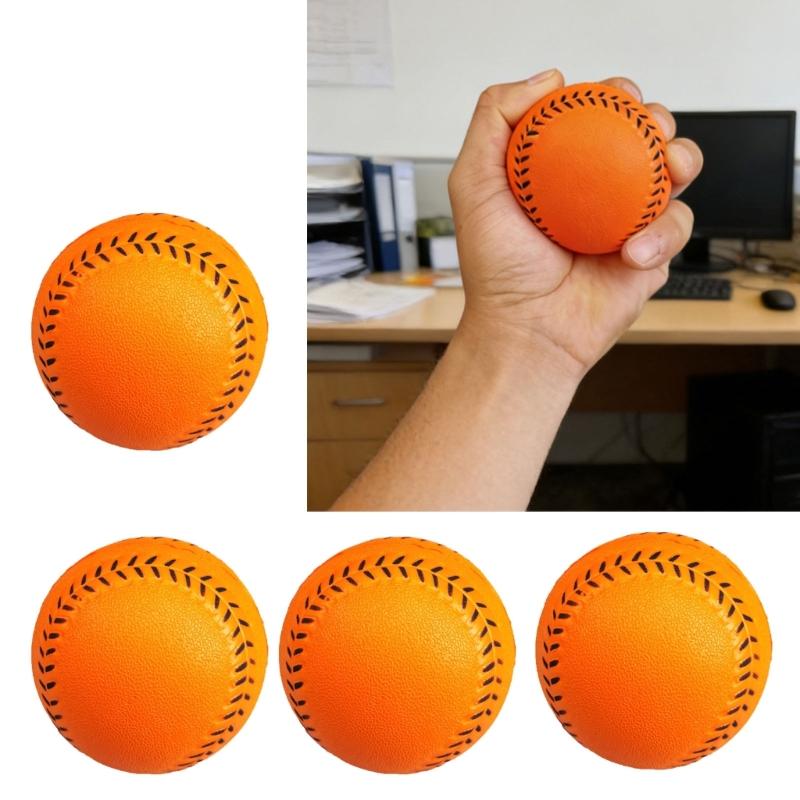 4Pcs Training Sport Batting Ball PU Soft Baseball Foam Softball Sports Fitness Equipment for Indoor Outdoor