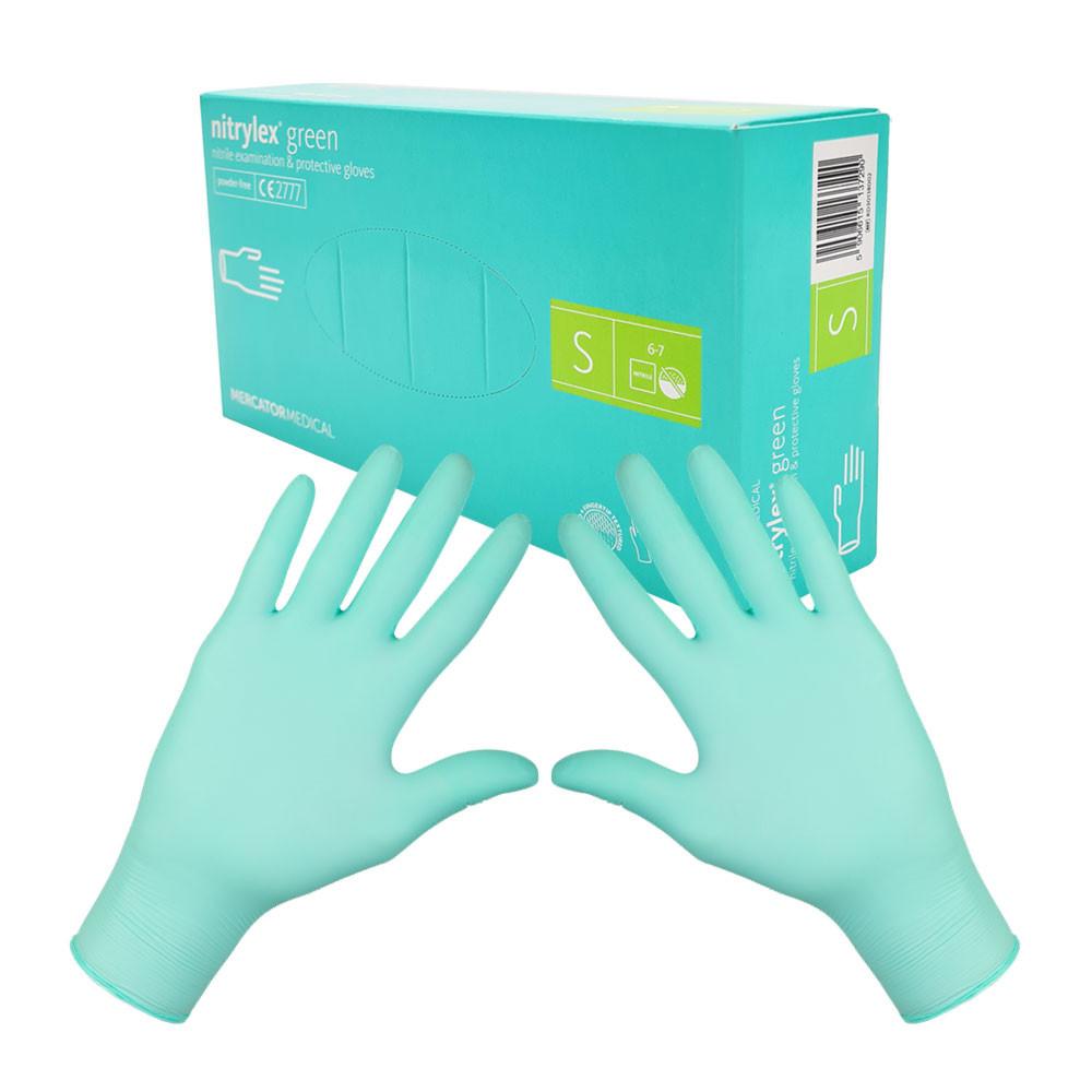 Mercator Nitrylex Green Nitrile Gloves 100 Pieces
