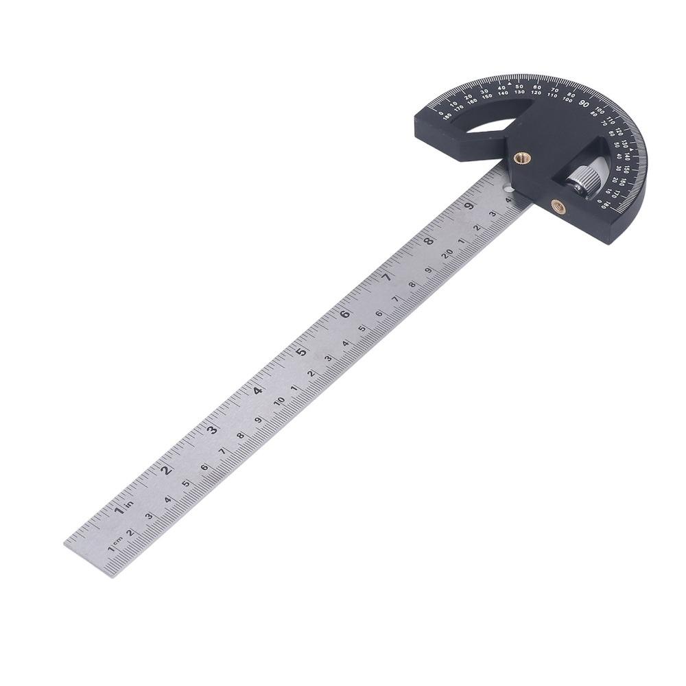 0-180 Degrees Angle Protractor 12-Inch Angle Finder Ruler Adjustable Protractor Square Woodworking