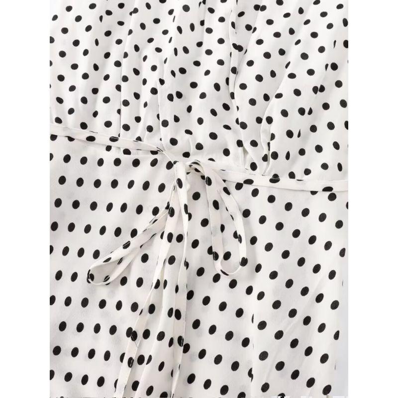 Kaslead New Arrival Women's Clothing Fashion Style Fashion Casual Polka Dot Brace Dress 8150125