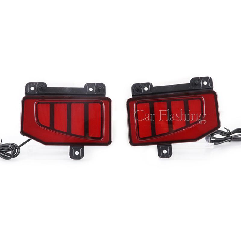 1 Set LED Rear Fog Lamp For Jeep Gladiator 2019 2020 2021 2022 Car Bumper Brake Light Reflector Turn Signal Indicators