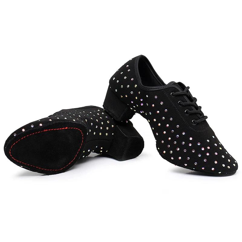 Mode Schwarz Salsa Tanzschuhe Herren Damen Flash Canvas Standard Ballroom Tango Latein Professionelle Lehrer Tanzschuhe Jazz Sneakers