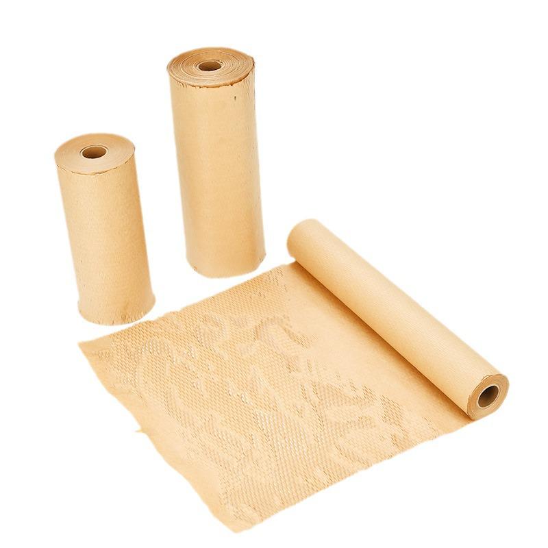 Honeycomb Kraft Paper Roll - Eco-friendly Shockproof Packing Material.