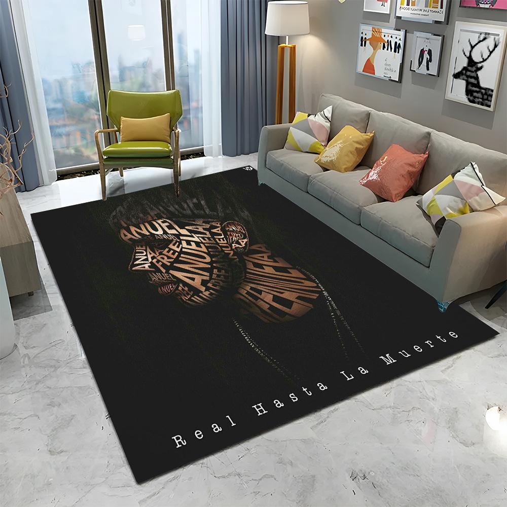 Free Anuel AA Rapper Hip Hop Singer Carpet Rug for Home Living Room Bedroom Sofa Doormat Decor,kids Area Rug Non-slip Floor Mat