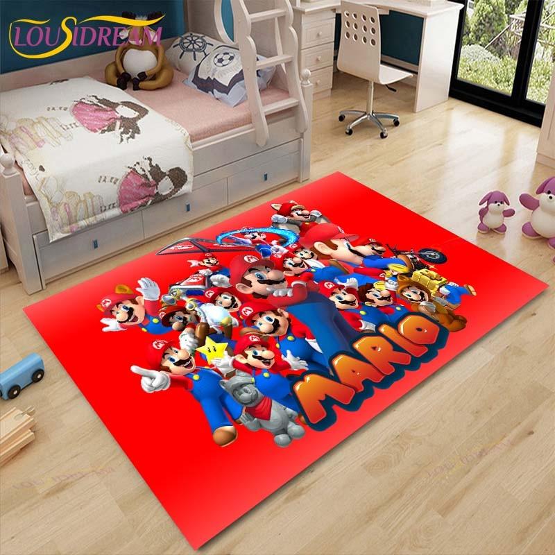 Mario Bros Anime Teppich Wohnzimmer Schlafzimmer Nachttisch Matte Japanisches Arbeitszimmer Computer Stuhl Home Fashion Bodenmatte Bereich Teppich