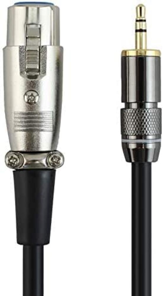 WYVERN AUDIO CM35-5 XLR to 3.5mm Mini Plug Microphone Cable (5m) for connecting a microphone to a PC