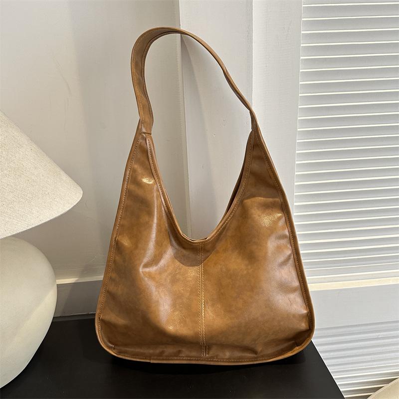 

Ретро сумка для поездок на работу женская сумка новая модная корейская сумка через плечо универсальная сумка большой вместимости подмышечная сумка коричневый