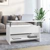 VidaXL Coffee Table White 80x50x40 Cm Engineered Wood 809656