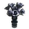 Artificial Rose Flower Arrangement with Fabric Leaves for Halloween Party Table Centerpiece Room Vase Display Photo Scene Placement