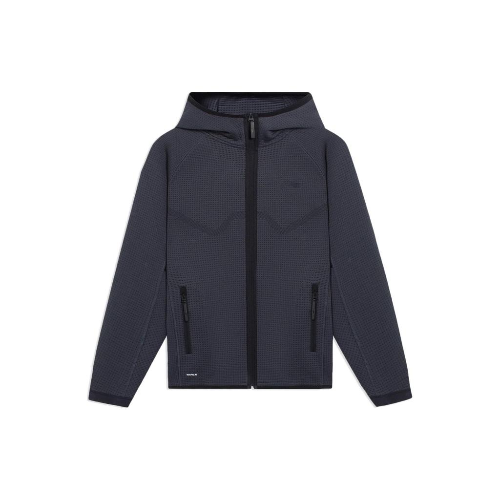 Li-Ning Sports Basketball Series Solid Color Zip-Up Hooded Long Sleeve Jacket Men Jacket AWDSC13-1