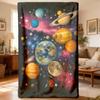 2026 New Arrival Solar System Blanket Soft Warm AllSeason SpaceThemed Bedspread Planets Stars Galaxies Astronomy Bedding Room