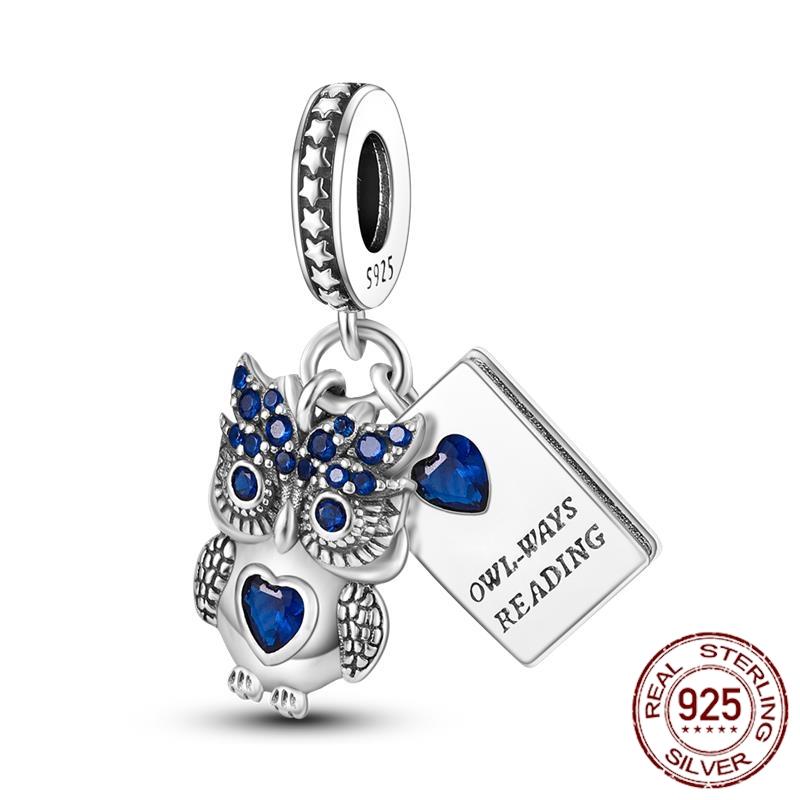 Mula Koppar Blå Resa Flygplan Berlocker Hänge Pärlor Passar Originalpan Armband Smycken För Kvinnor Diy Gåva