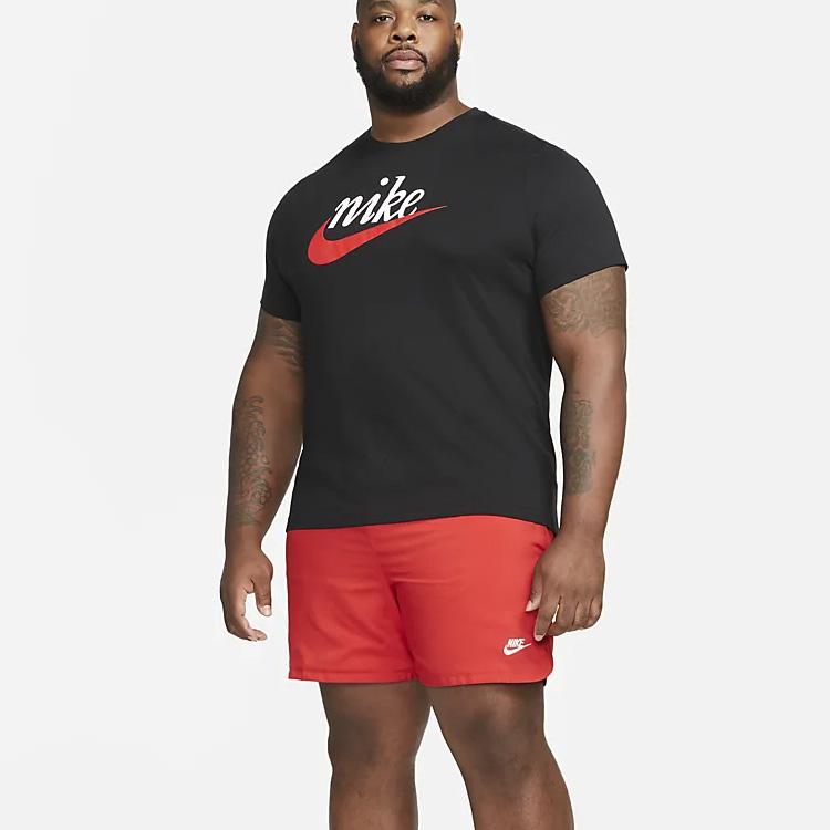 Nike Logo Print Crew Neck T-Shirt Men Tops Black DZ3279-010