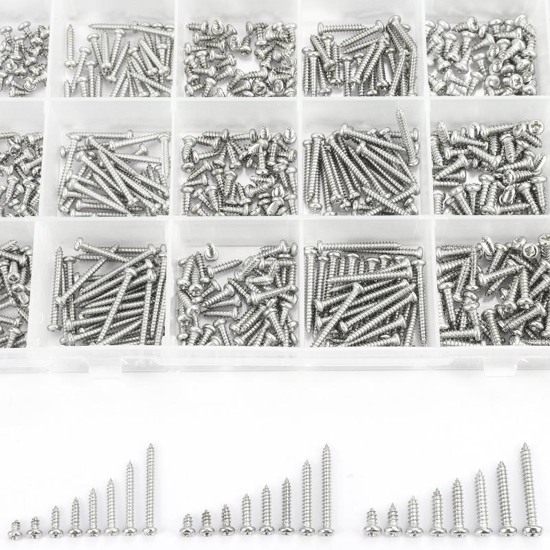 304 Stainless Steel Pan Head Self-Tapping Screw Set with Cross Slot