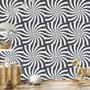 Hippie wallpaper background white and navy blue for living room and bedroom 50x1000