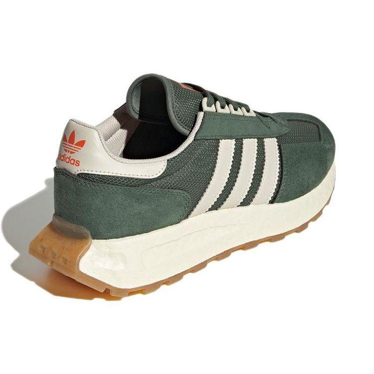 Adidas Originals Retropy E5 Kůže Tkanina Semiš Pohodlné Odolné Nízké Lifestylové Ležérní Boty Unisex tenisky Tmavě zelená HP7849