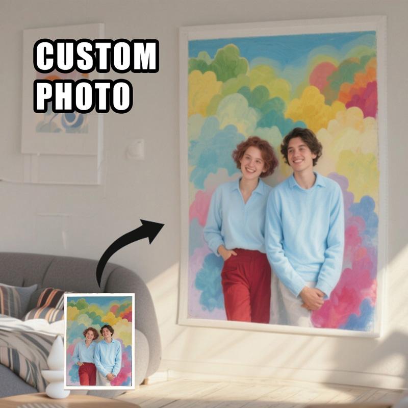 Custom Canvas Print,Personalized Wall Art with Your Photos,for Bedroom,Living Room,Kitchen,Bathroom Decor,Canvas Wall Art
