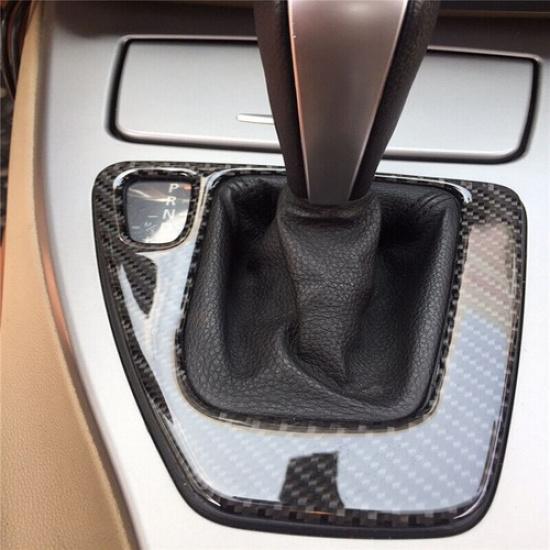 Carbon Fiber Gear Shift Knob Trim For 06 07 08-12 BMW E90 E92 325i 330i 335i M3