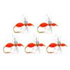 5pcs 12# Artificial Insect Lure Hair Hook Fly Hook Bait Fly Fishing Insects Hook Ant Lures