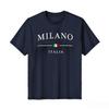 Italia Milano City Flag Print Tshirt Unisex Classic Italian Souvenir Casual Short Sleeve Graphic Tee Cotton Harajuku Y2k Top